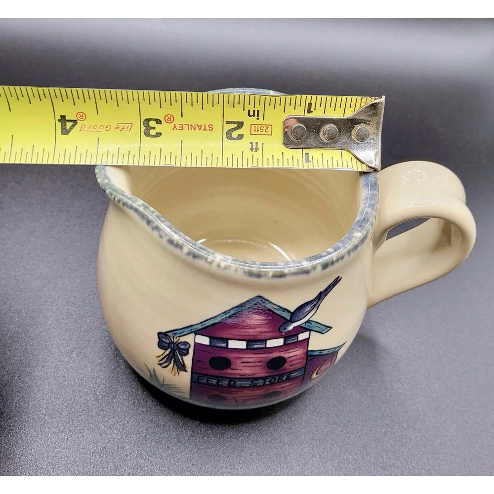 Home &‎ Garden Party Ltd Birdhouse Stoneware Creamer 2003 Feed Store Made in USA